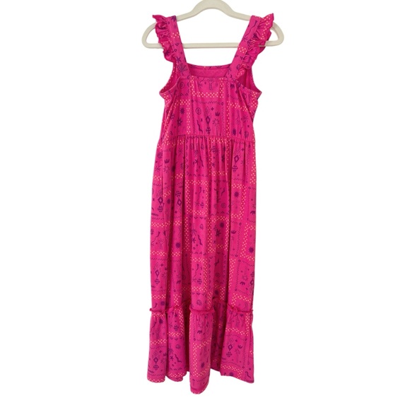 (NWOT) Cat & Jack Kids Hot Pink Bandana Print Maxi Dress - Picture 3 of 6